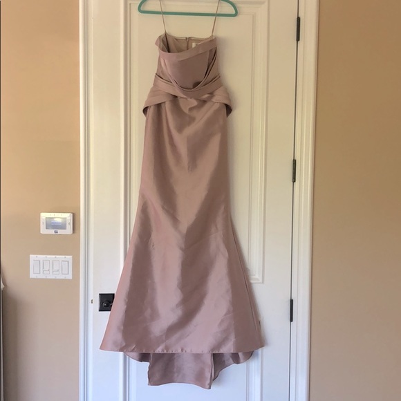 Nude structured strapless ball gown - Picture 1 of 2